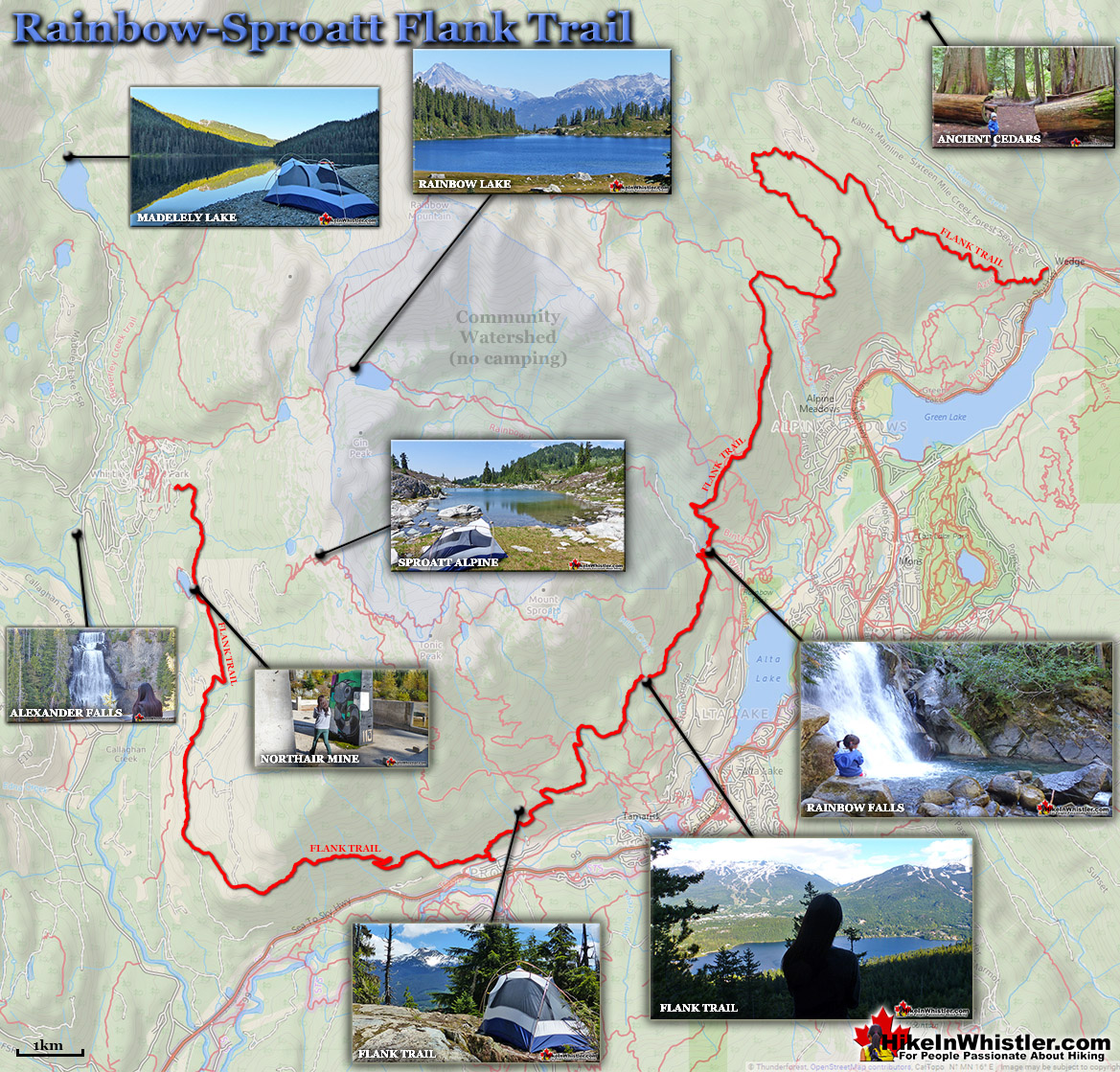 Rainbow Sproatt Flank Trail Map