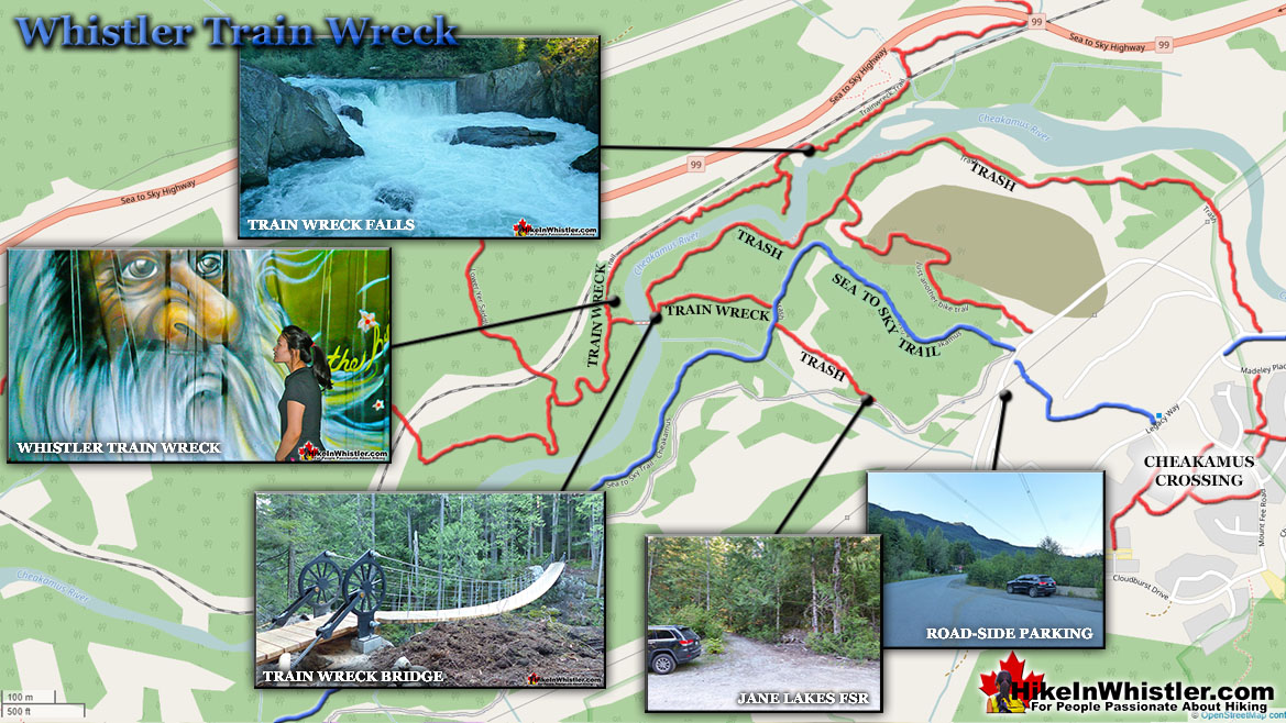 Whistler Train Wreck Map